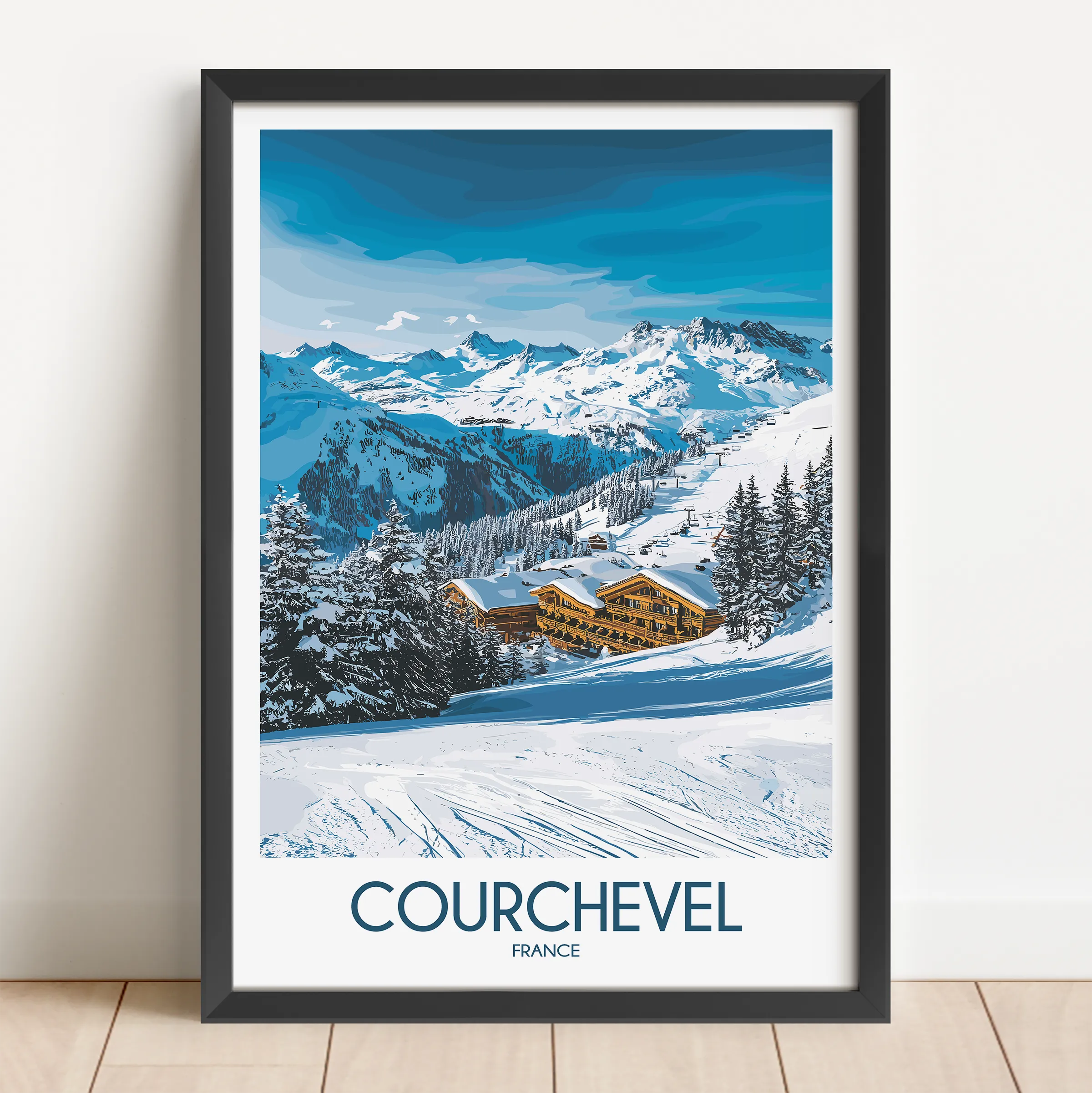 Courchevel Souvenir Poster Print