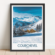 Courchevel Souvenir Poster Print