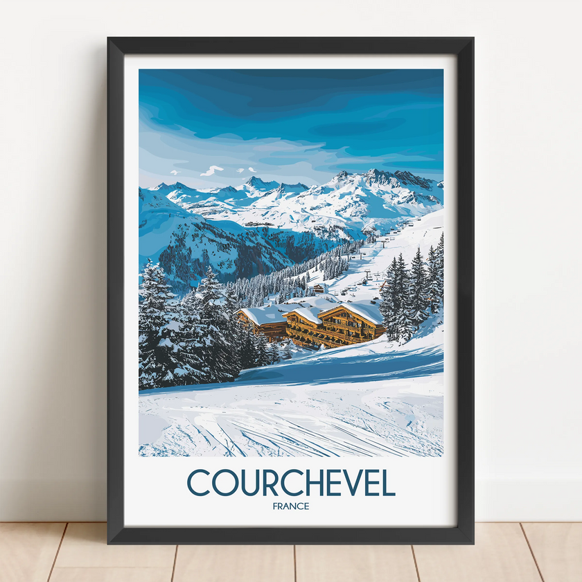 Courchevel Souvenir Poster Print