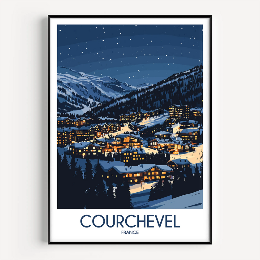 Courchevel Souvenir Poster Print