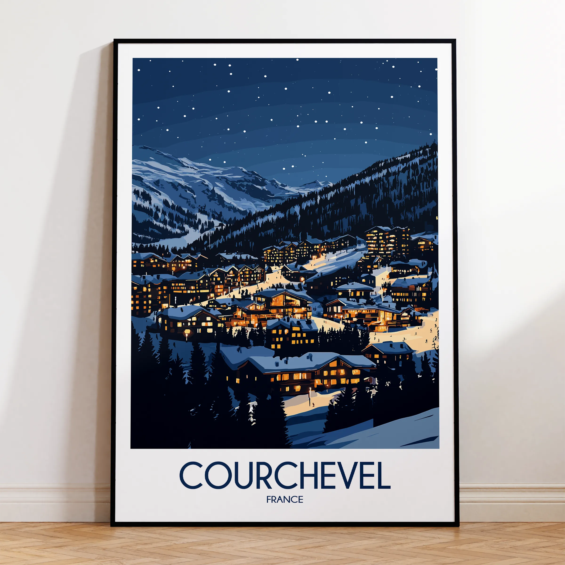 Courchevel Vintage Style Print