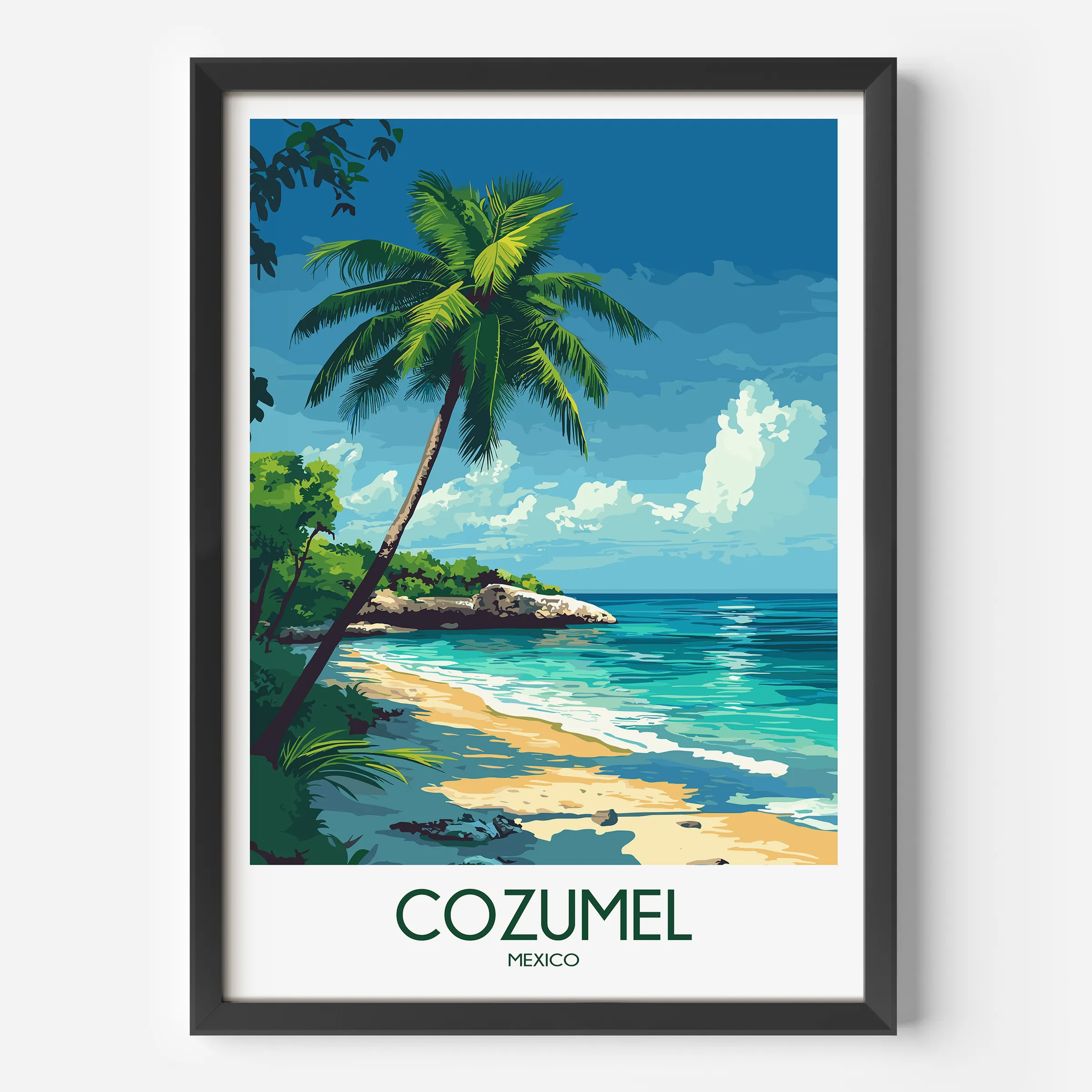 Cozumel Modern Travel Poster