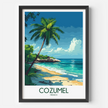 Cozumel Modern Travel Poster