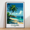 Cozumel Vintage Style Print