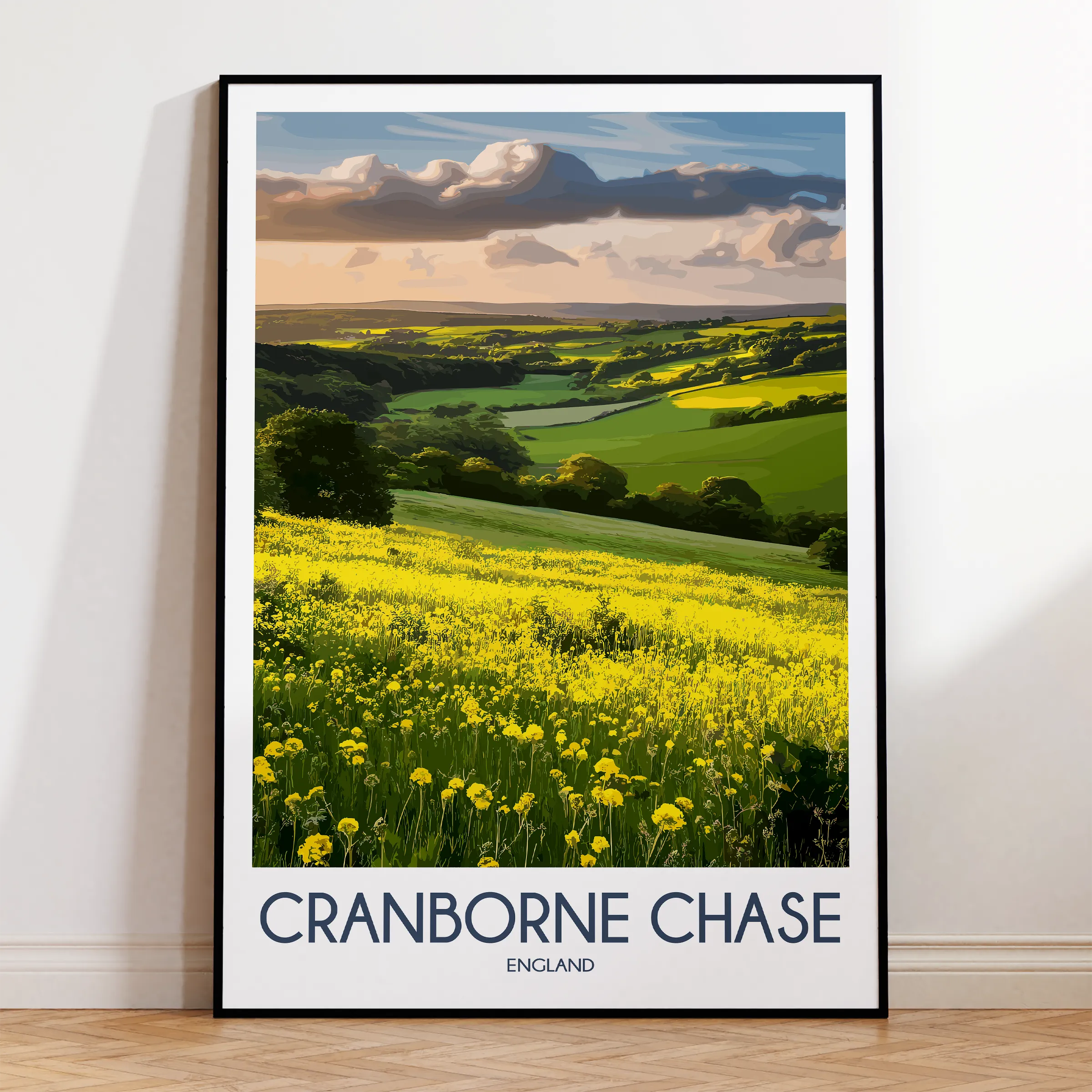Cranborne Chase Retro Travel Illustration