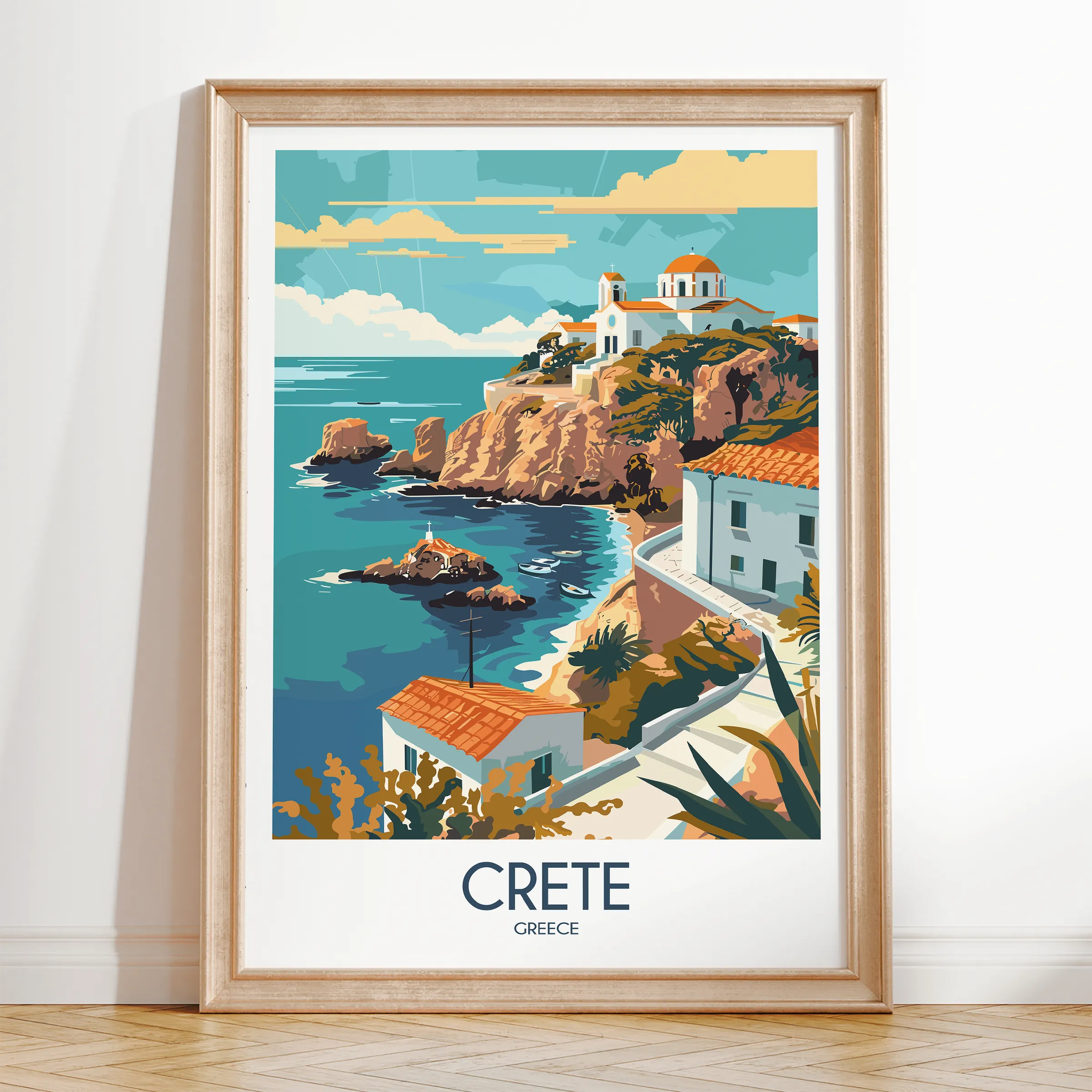Crete Destination Art Gift