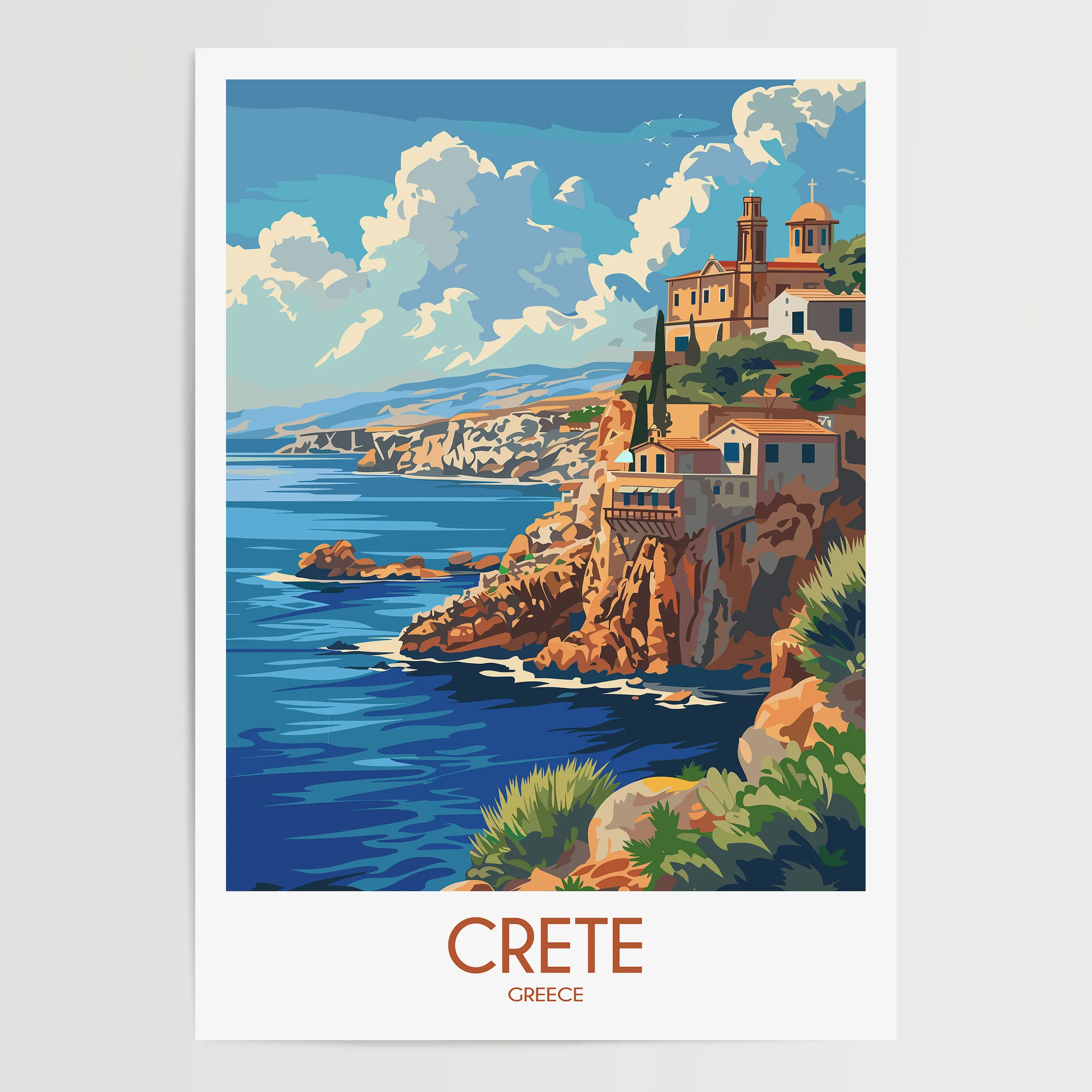 Crete Destination Art Gift
