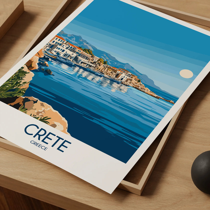 Crete Modern Travel Poster