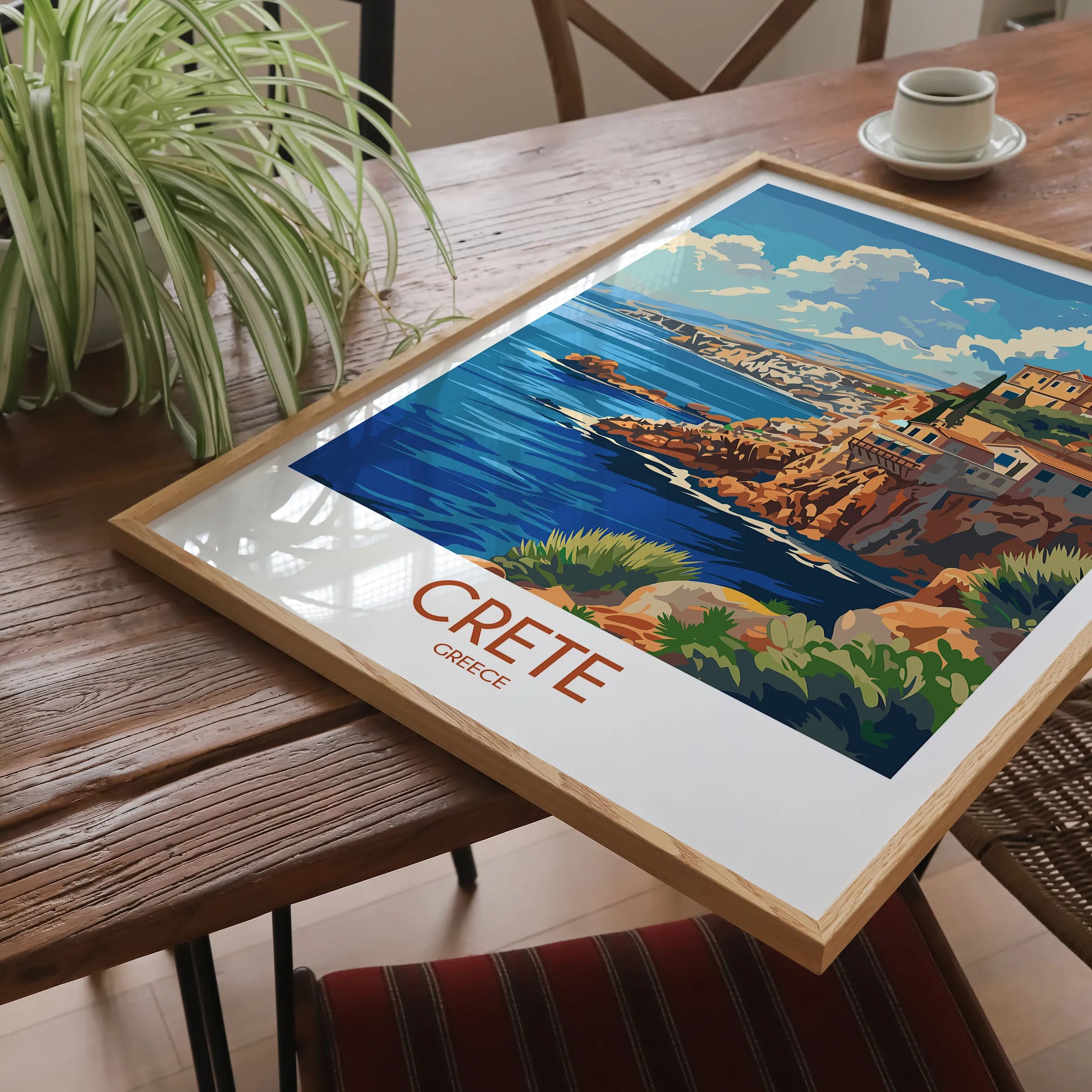 Crete Modern Travel Poster