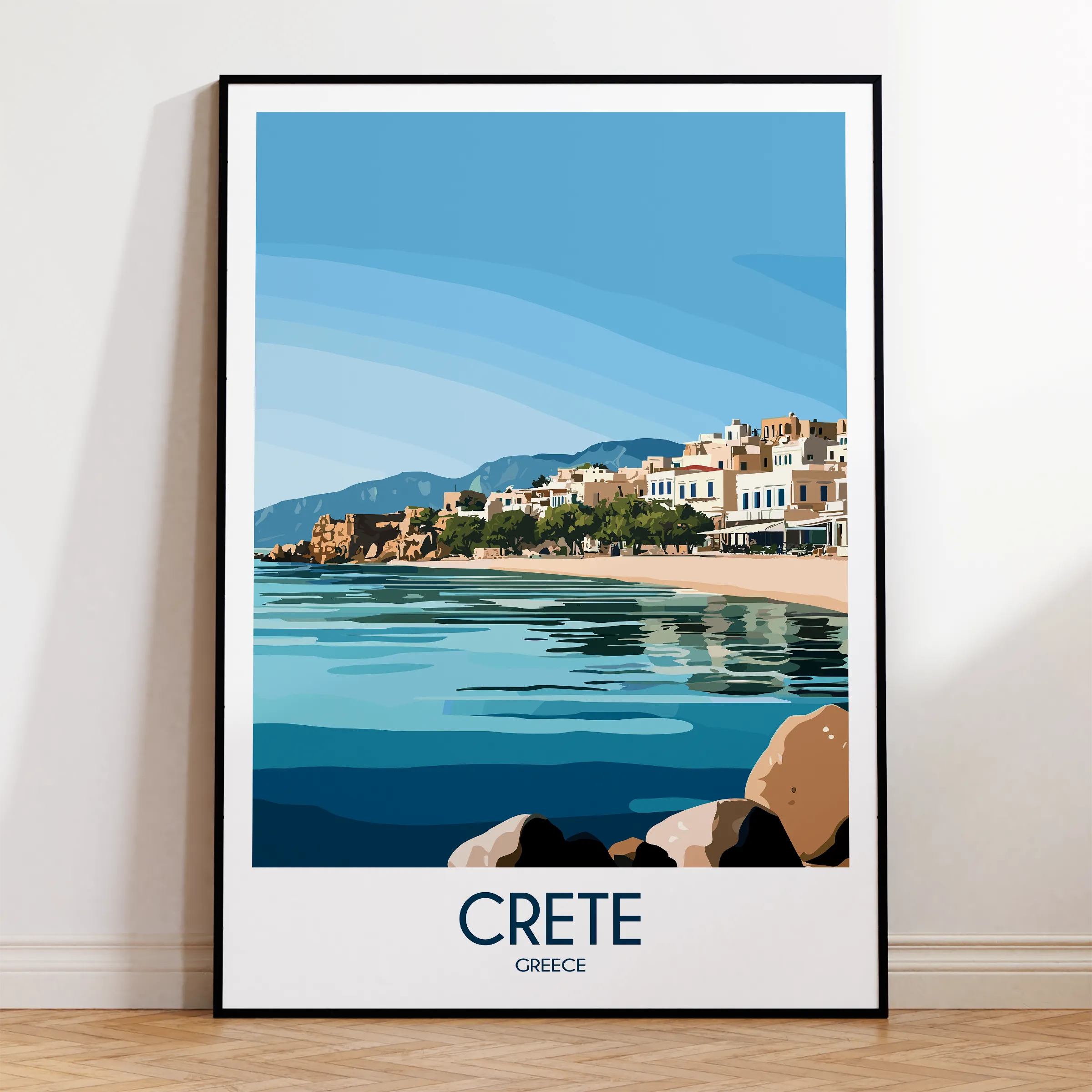 Crete Modern Travel Poster