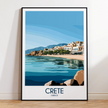 Crete Modern Travel Poster