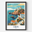Crete Retro Travel Illustration