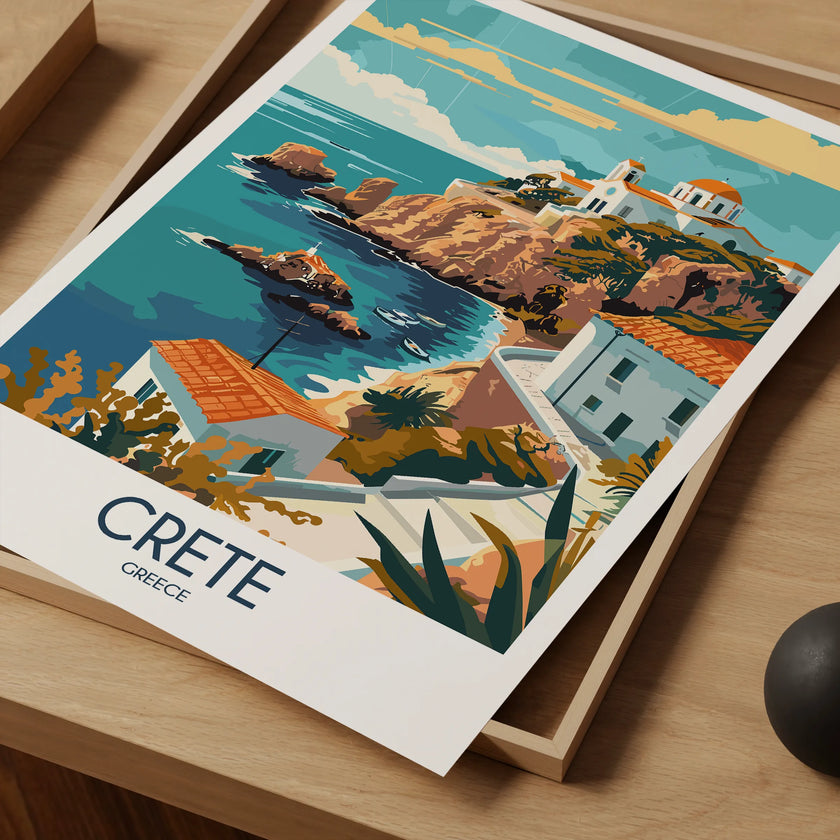 Crete Vintage Style Print