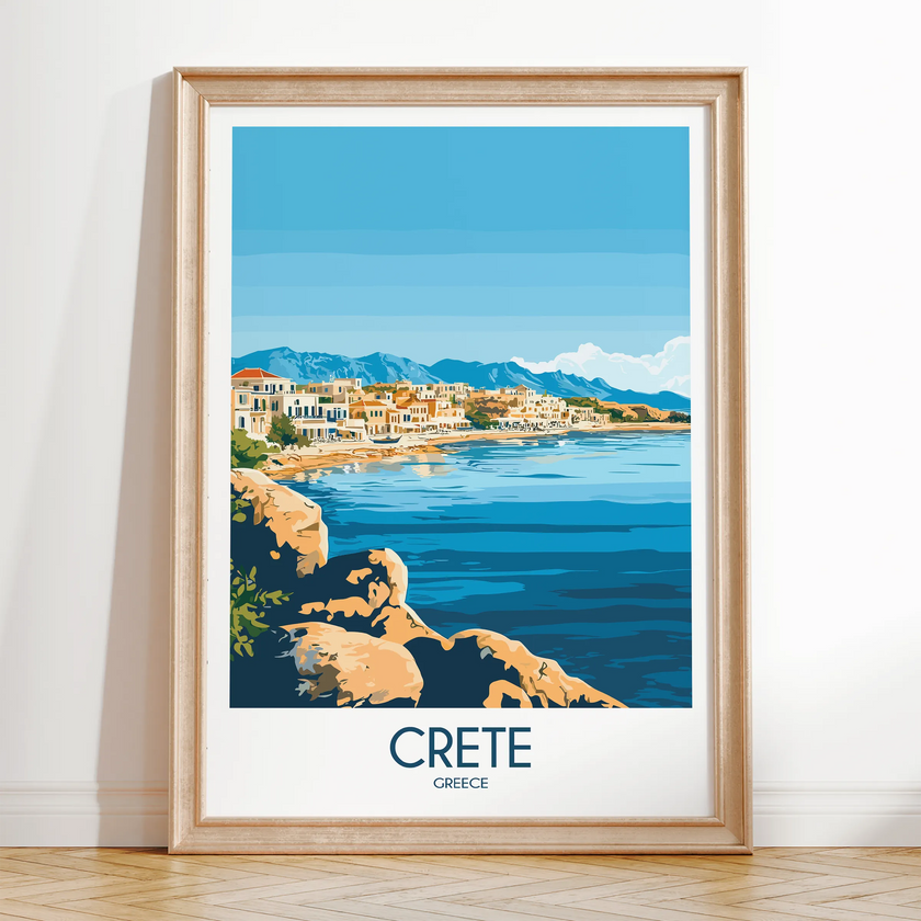 Crete Vintage Style Print