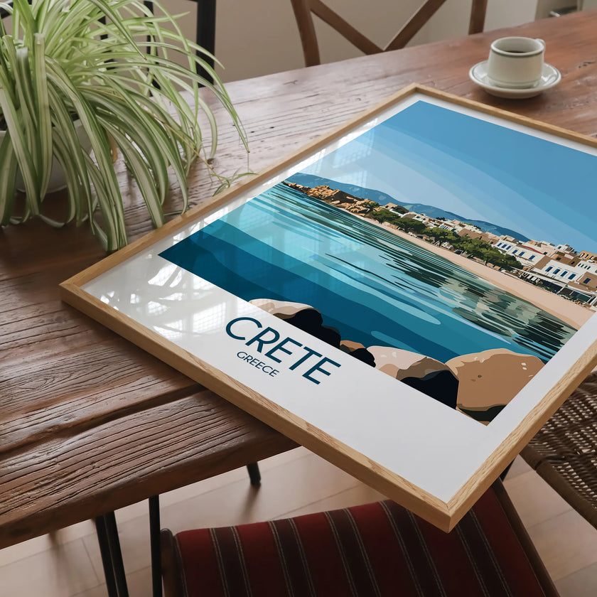 Crete Vintage Style Print