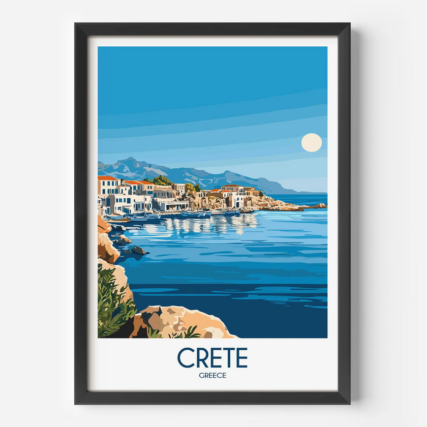 Crete Vintage Style Print