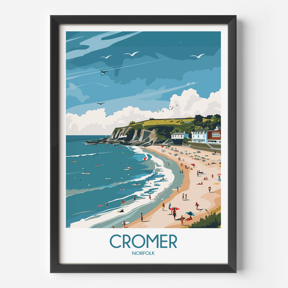 Cromer Retro Travel Illustration