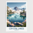 Crystal Lakes Modern Travel Poster