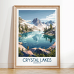 Crystal Lakes Retro Travel Illustration