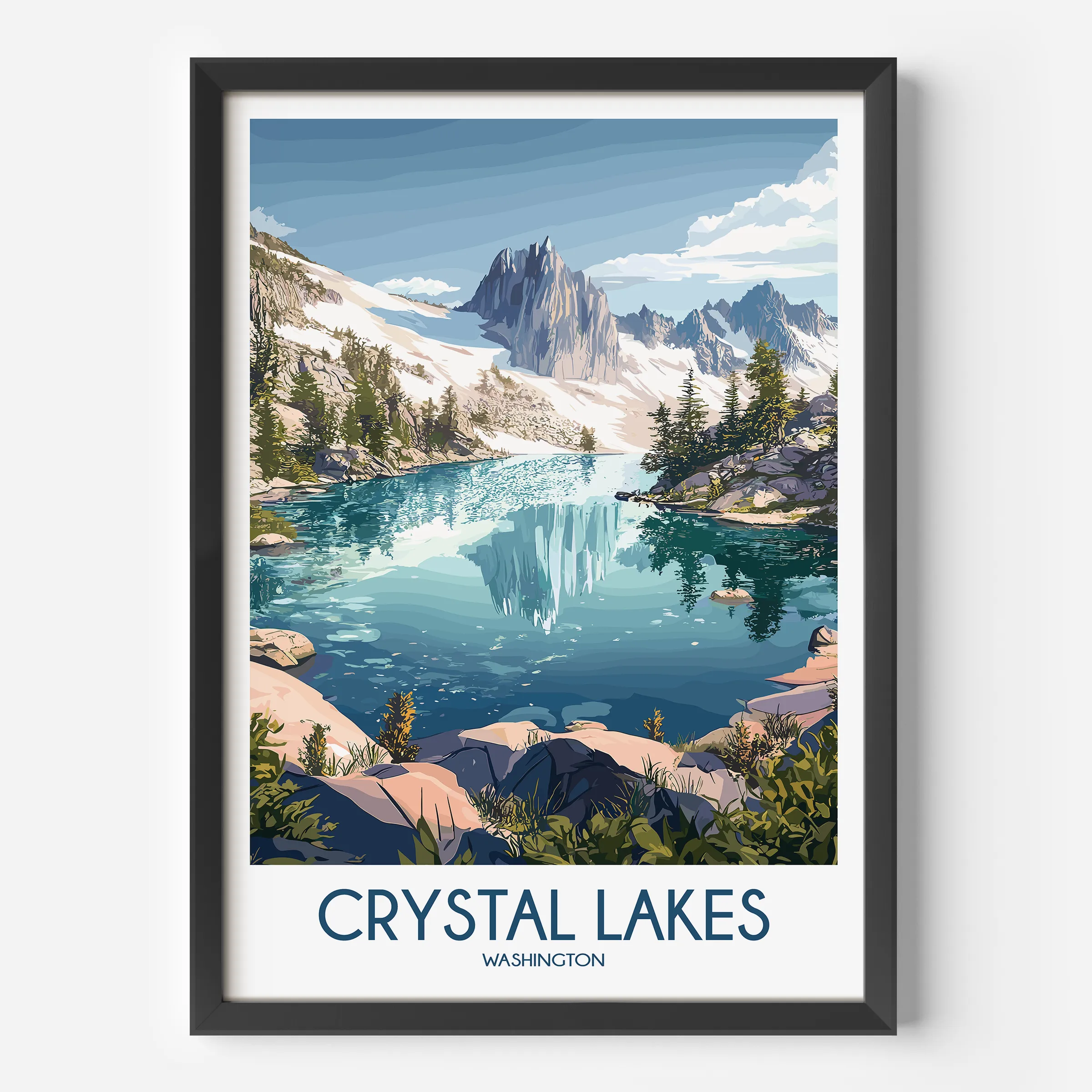 Crystal Lakes Scenic Landscape Art