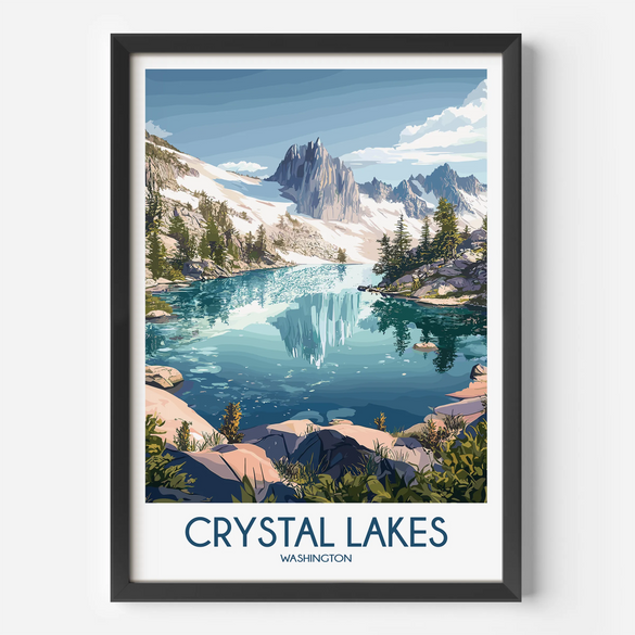 Crystal Lakes Scenic Landscape Art