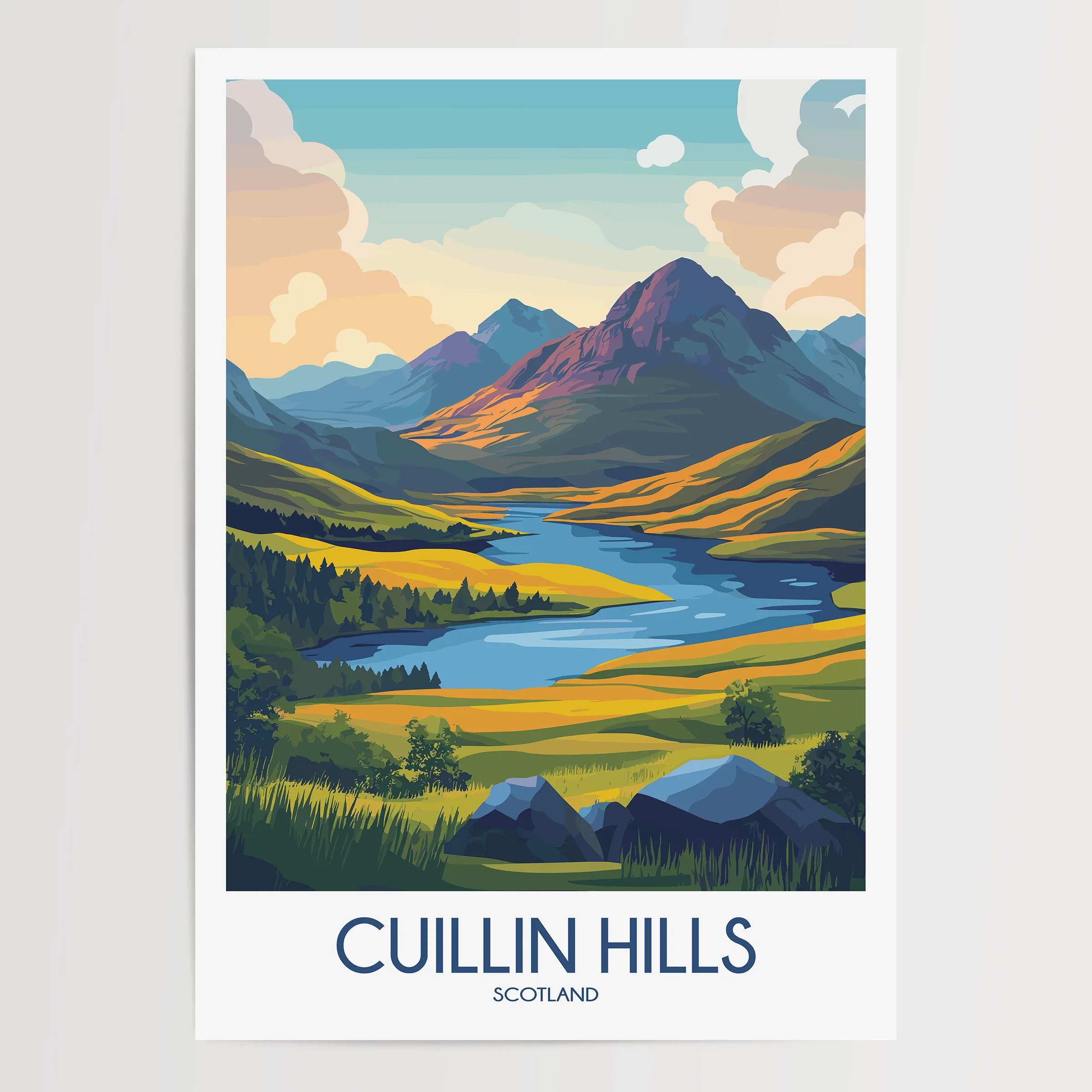 Cuillin Hills Souvenir Poster Print