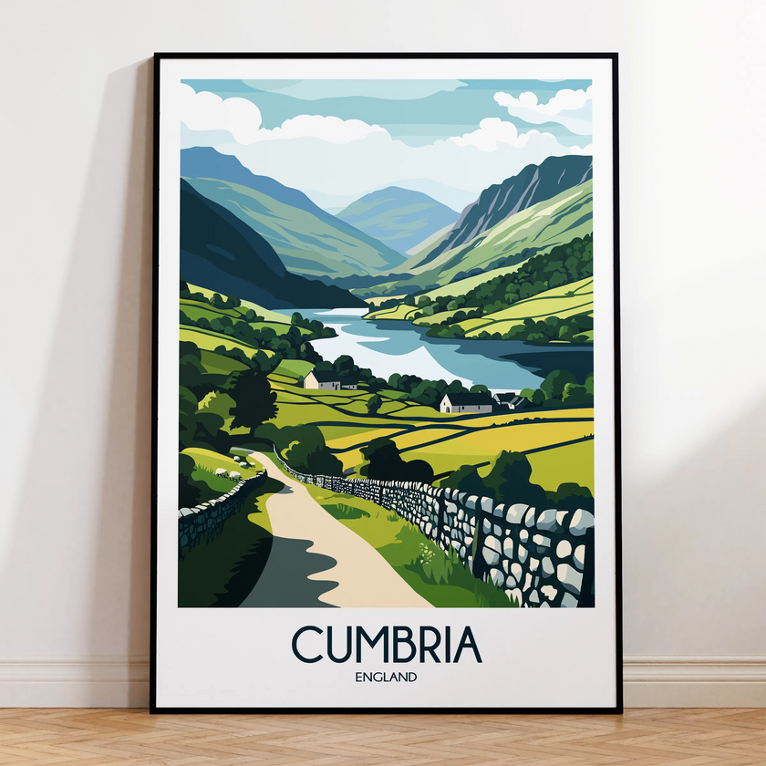 Cumbria England Destination Art Gift