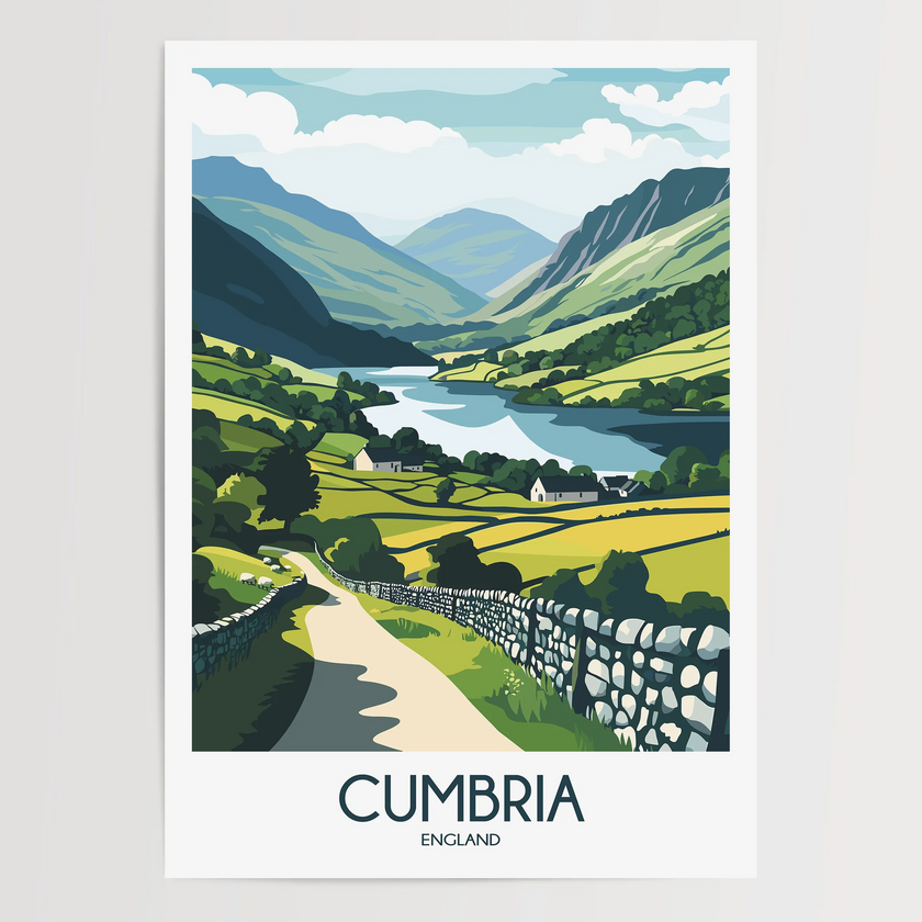 Cumbria England Scenic Landscape Art