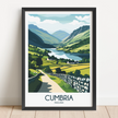 Cumbria England Souvenir Poster Print