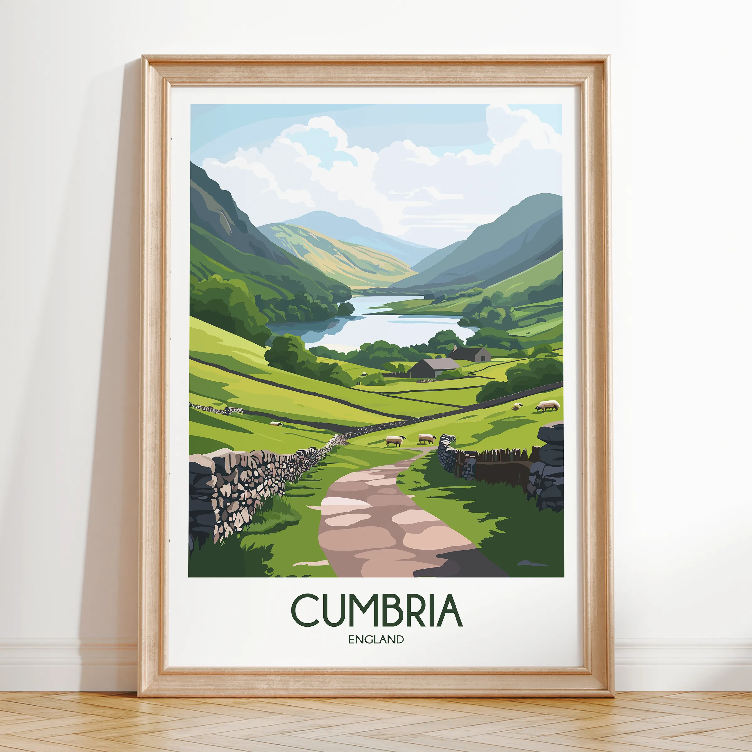 Cumbria Modern Travel Poster