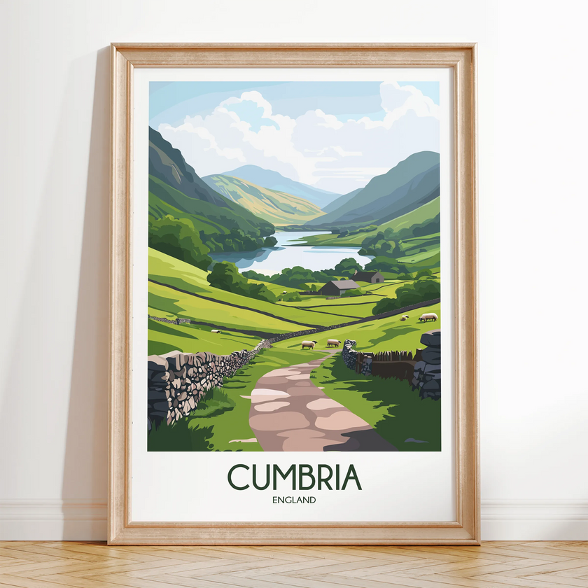 Cumbria Modern Travel Poster