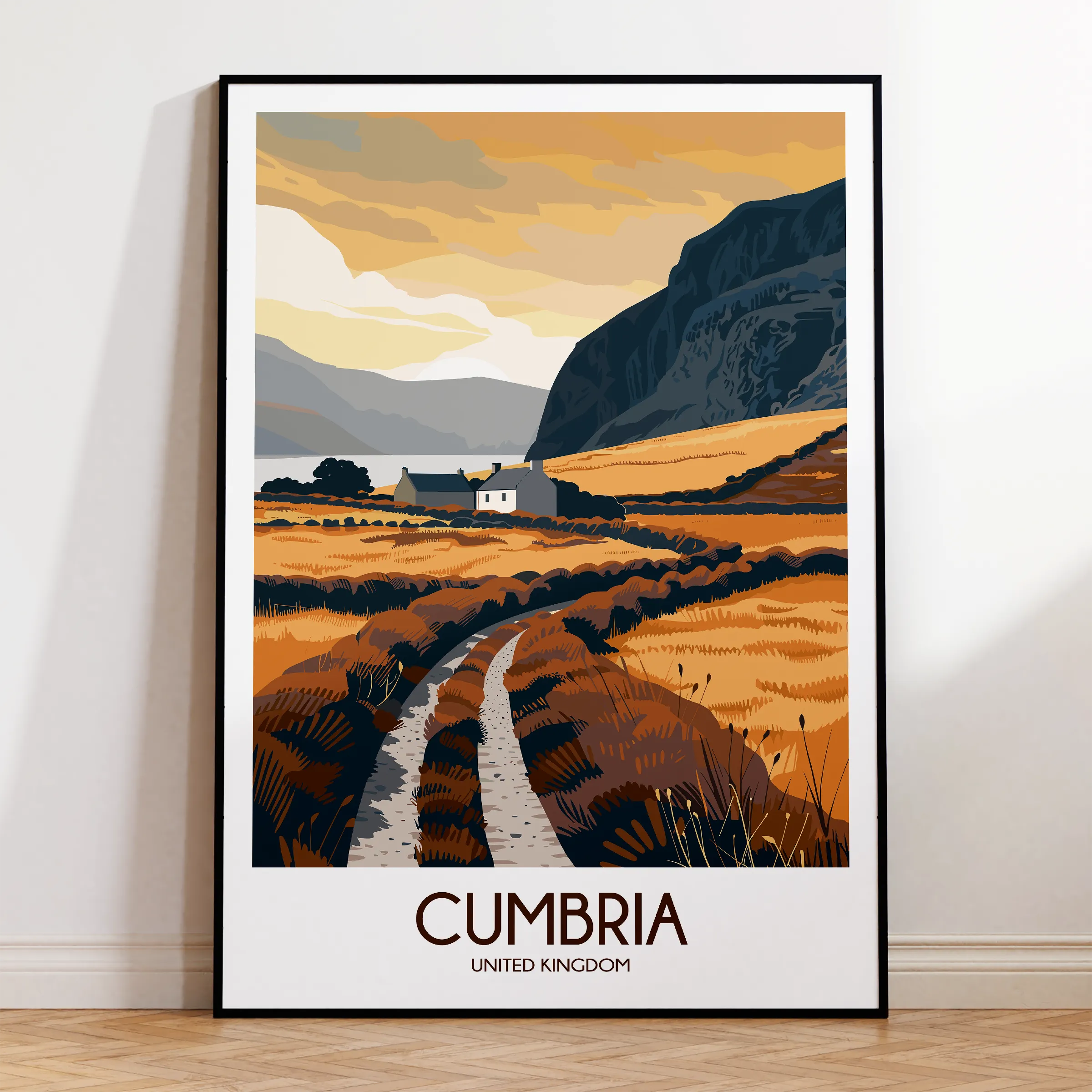 Cumbria Modern Travel Poster
