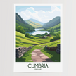 Cumbria Retro Travel Illustration