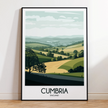 Cumbria Retro Travel Illustration