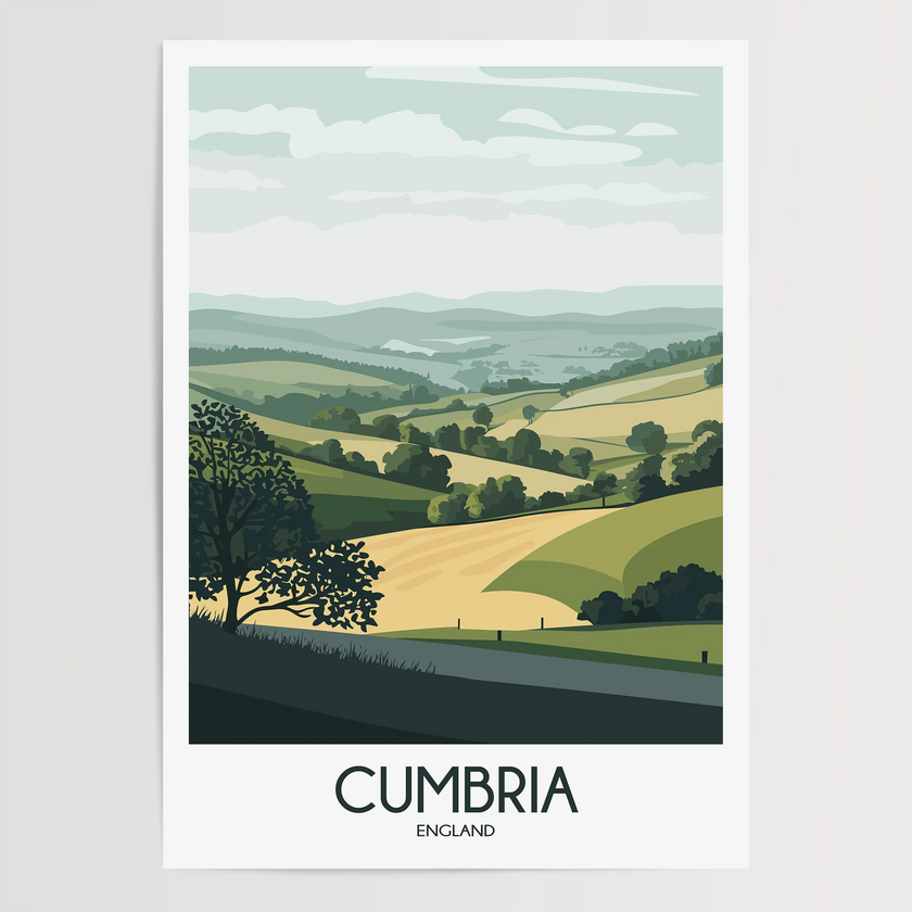 Cumbria Souvenir Poster Print