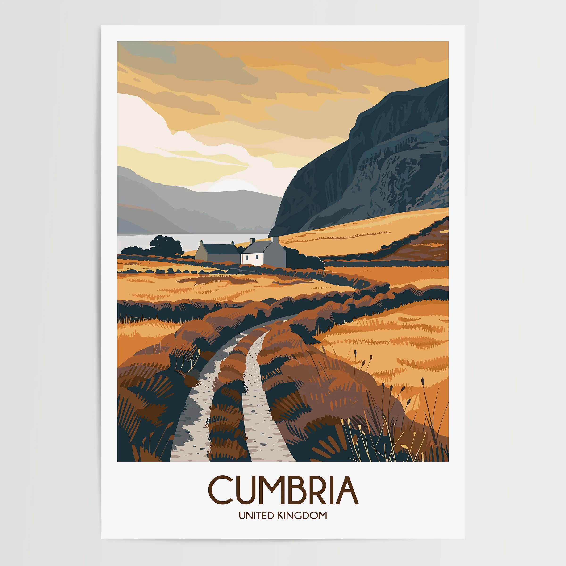 Cumbria Souvenir Poster Print
