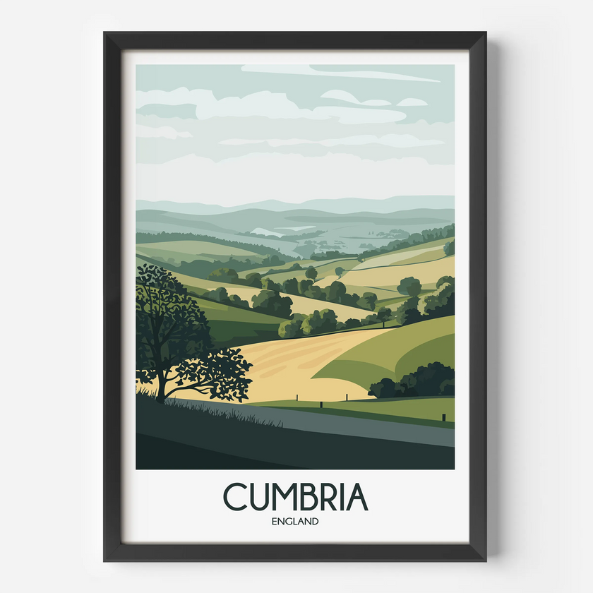 Cumbria Vintage Style Print
