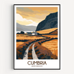 Cumbria Vintage Style Print