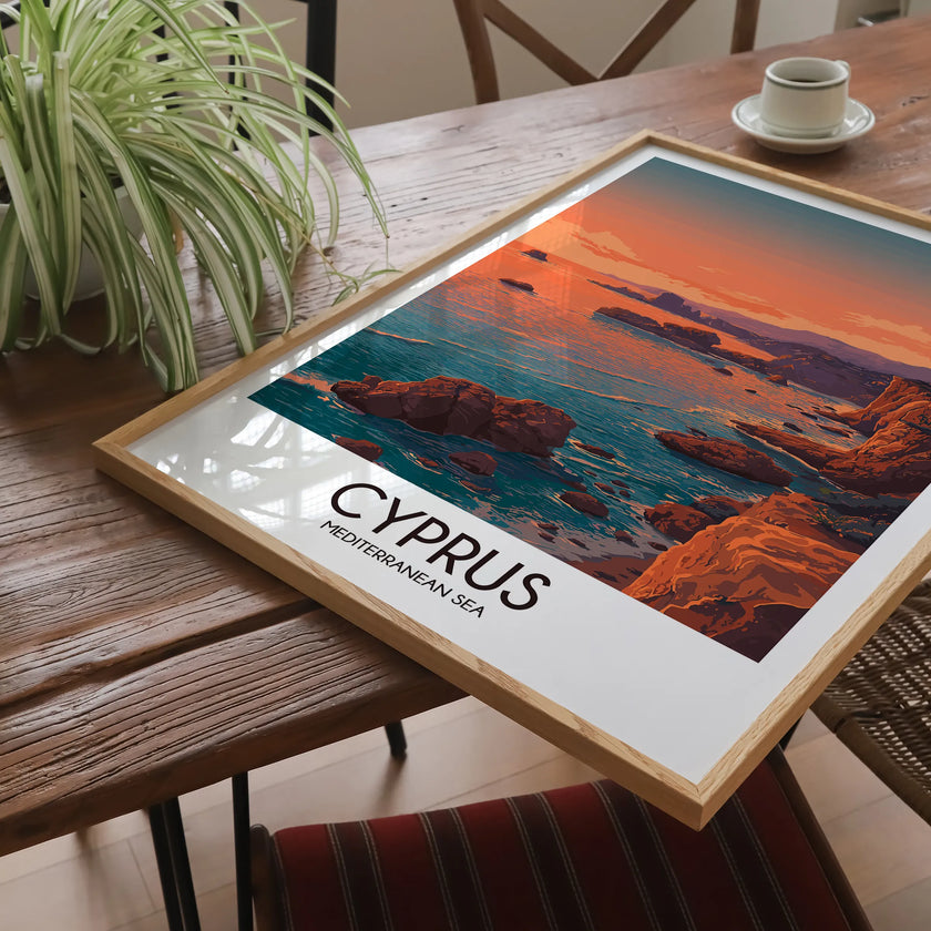 Cyprus Modern Travel Poster