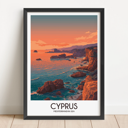 Cyprus Retro Travel Illustration