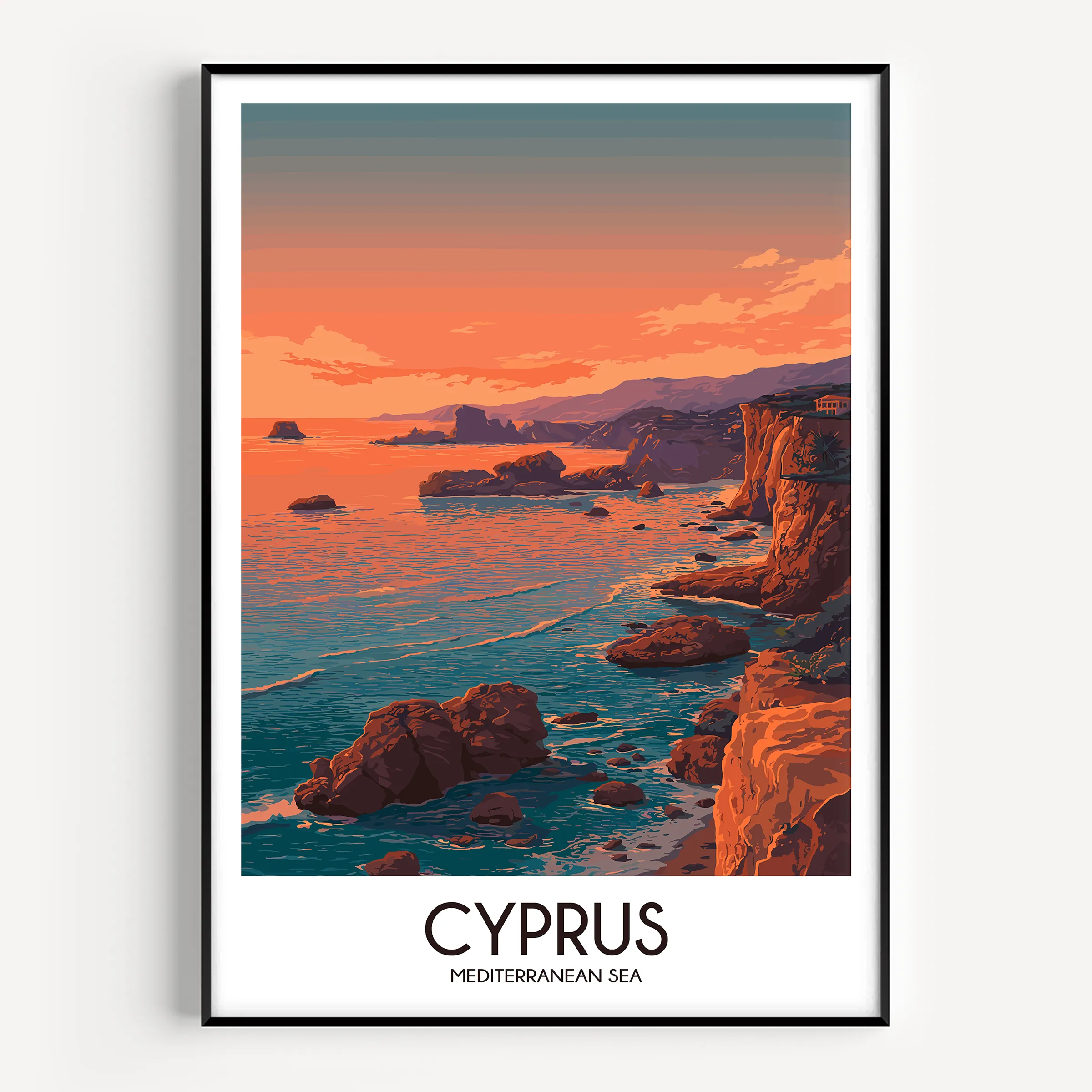 Cyprus Scenic Landscape Art