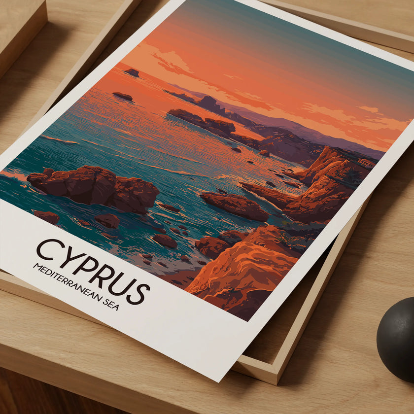 Cyprus Vintage Style Print