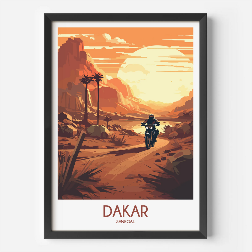 Dakar Modern Travel Poster