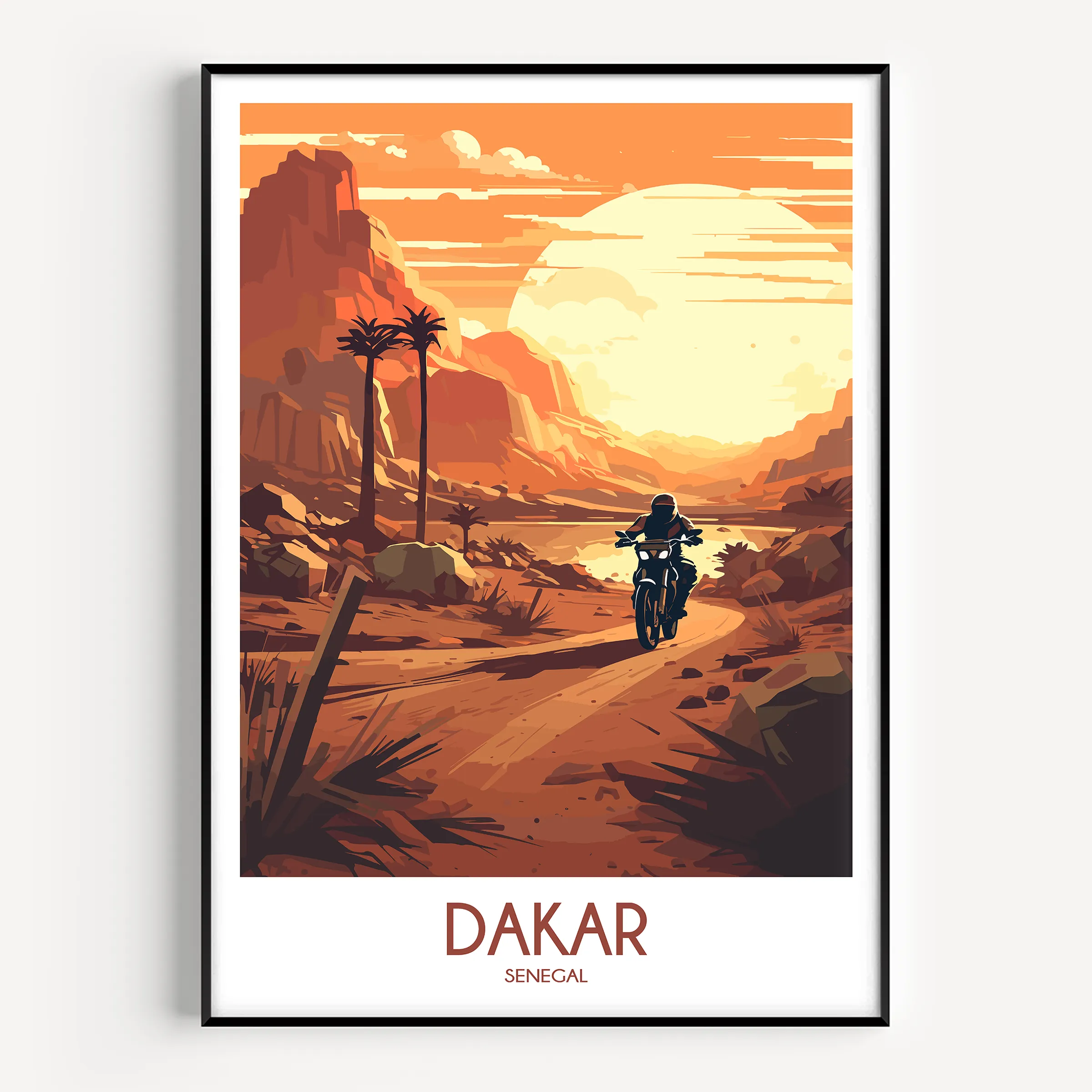 Dakar Retro Travel Illustration