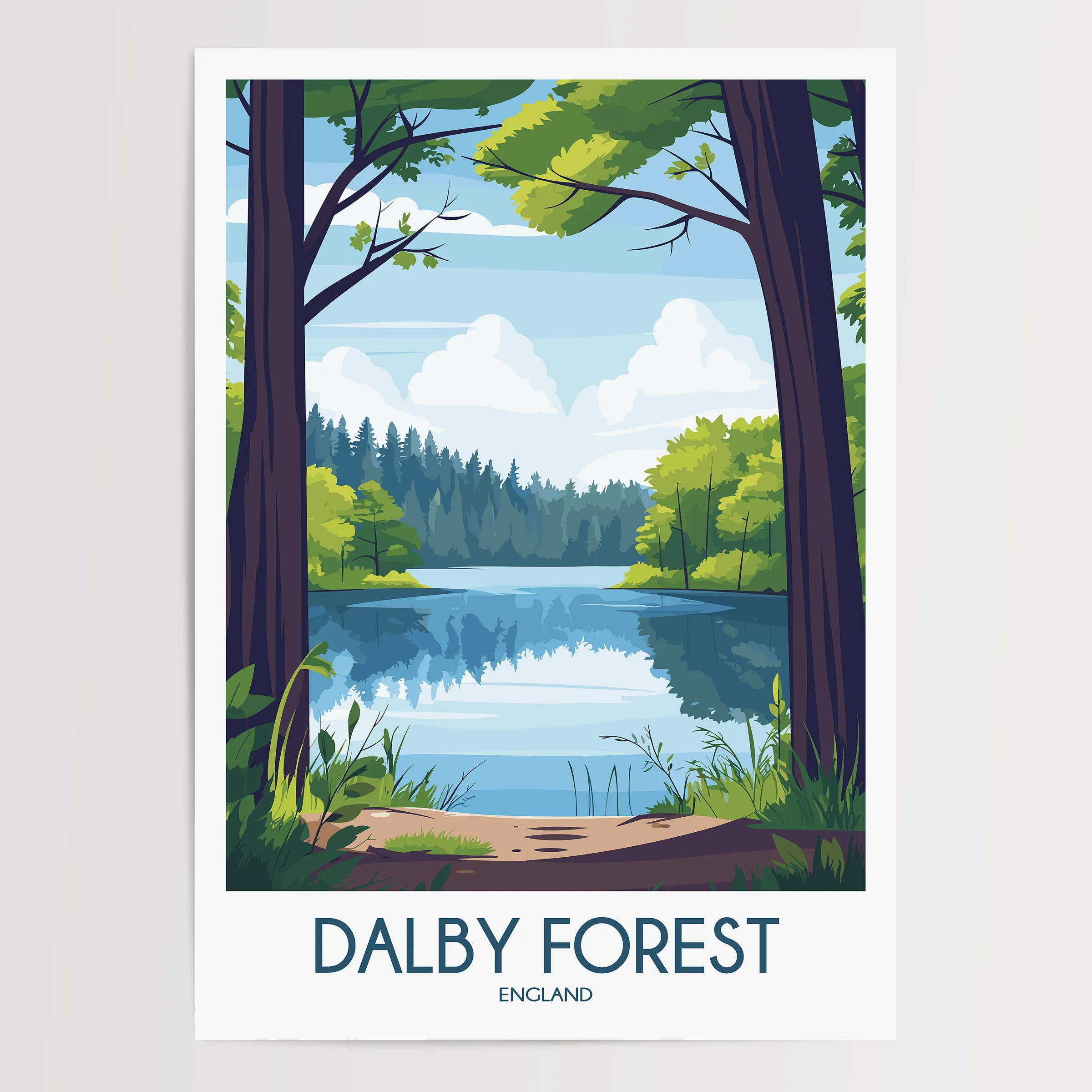 Dalby Forest Modern Travel Poster