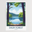 Dalby Forest Modern Travel Poster