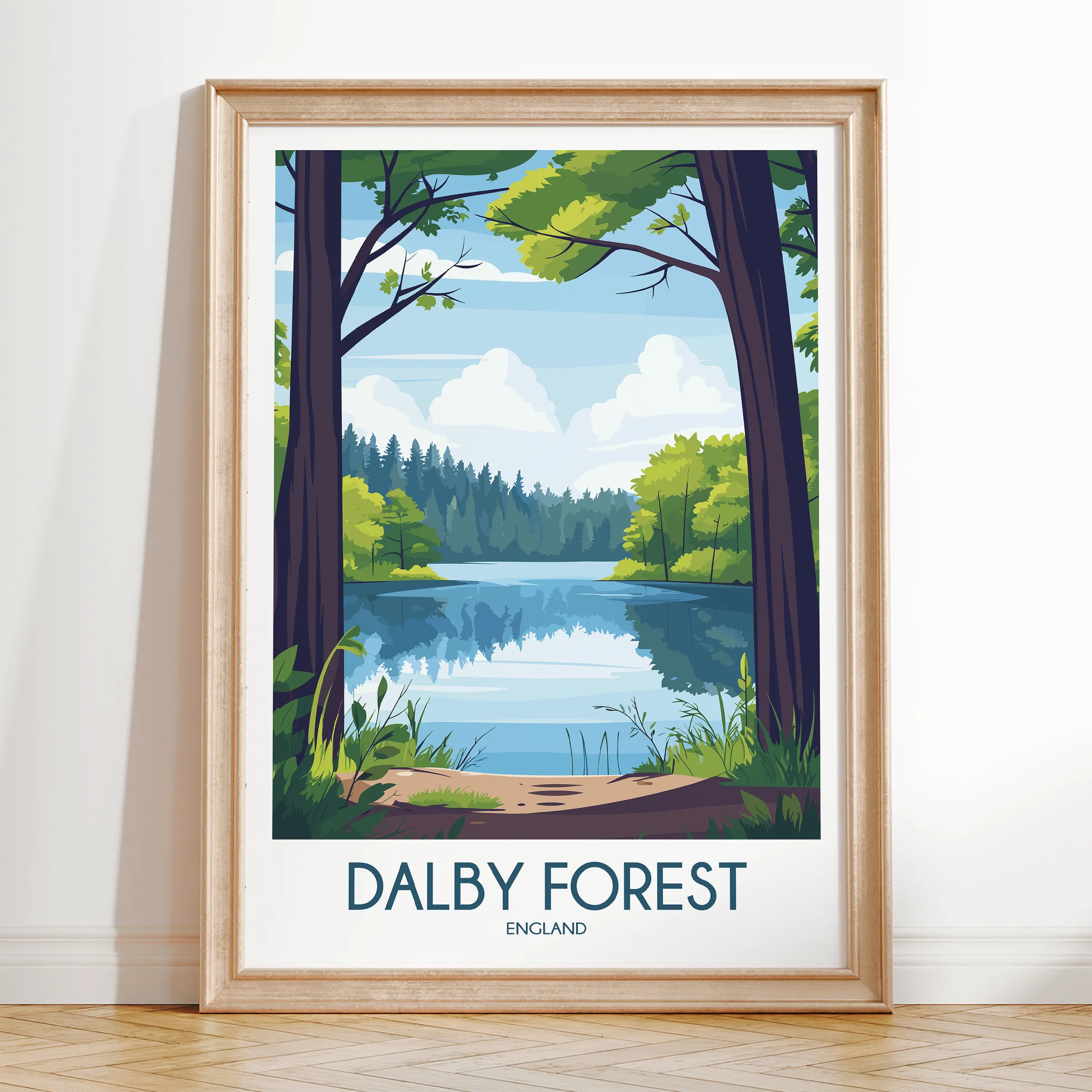 Dalby Forest Souvenir Poster Print
