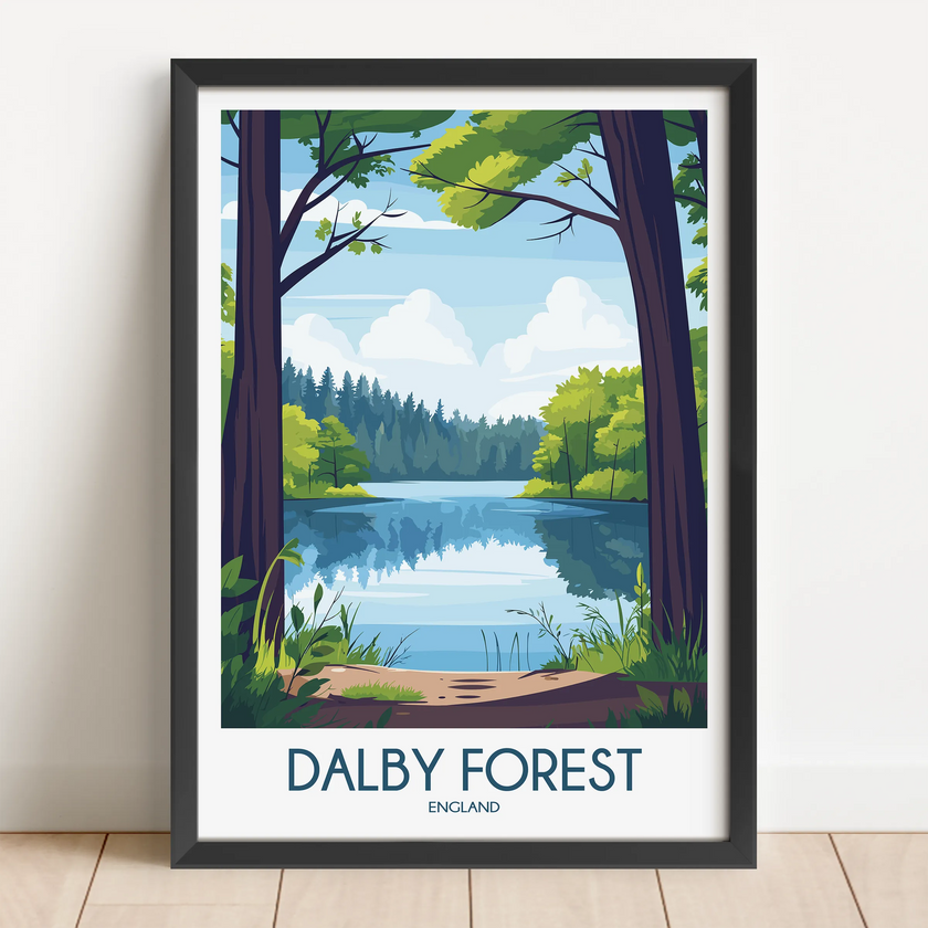 Dalby Forest Vintage Style Print
