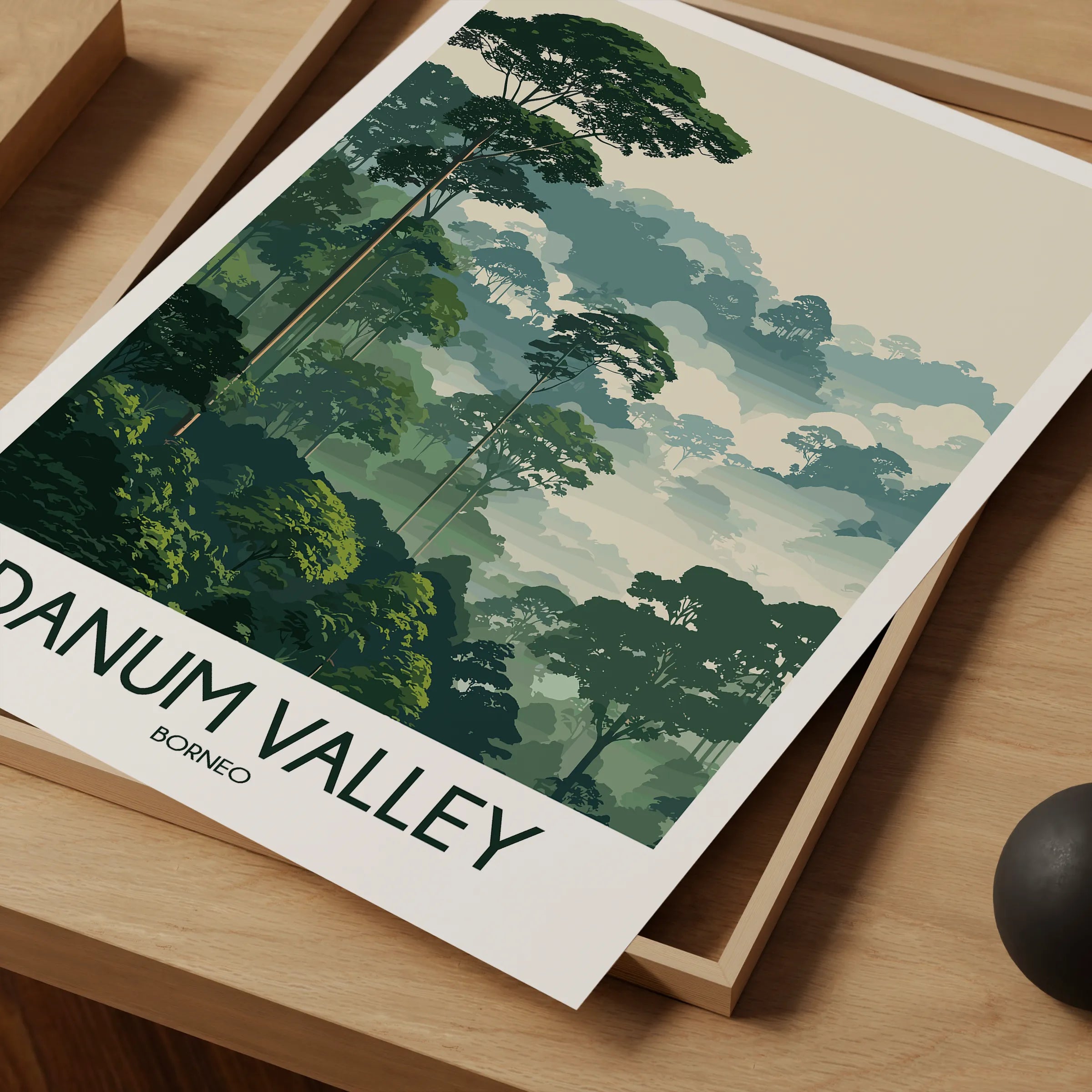 Danum Valley Retro Travel Illustration