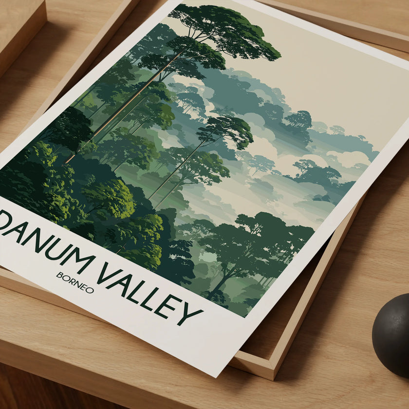 Danum Valley Retro Travel Illustration